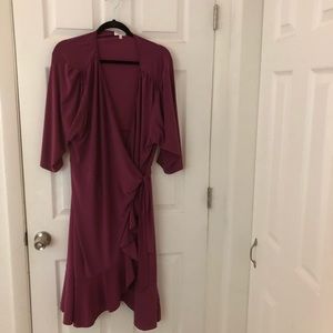 Kiyonna 4x 🟣flattering, magenta wrap dress